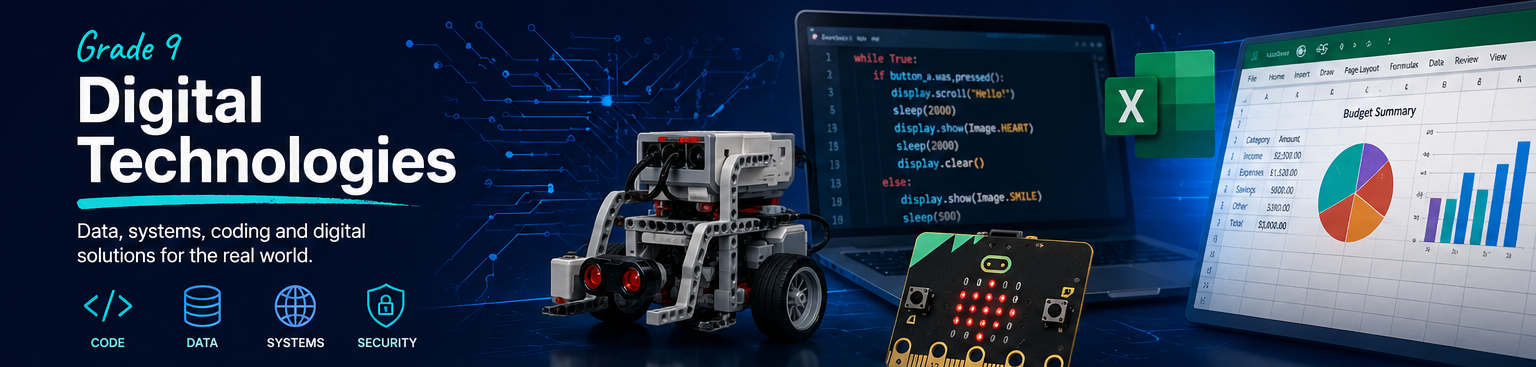 Grade 9 Digital Technologies banner