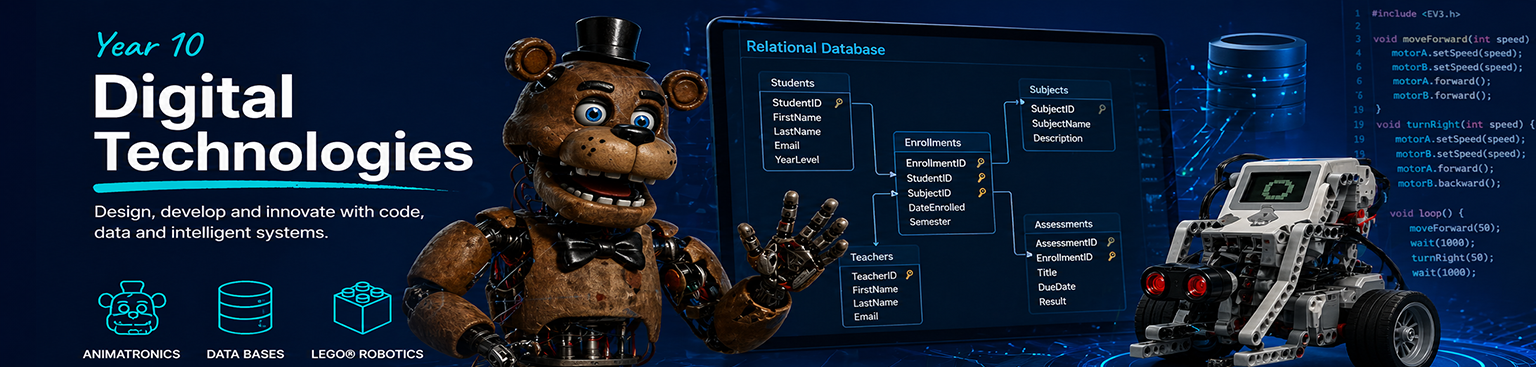 Grade 10 Digital Technologies banner